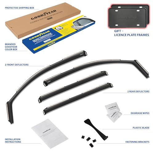 Goodyear Shatterproof in-Channel Window Deflectors for GMC Yukon XL 2015-2020, Rain Guards, Window Visors for Cars, Vent Deflector, Car Accessories, 4 pcs - GY008139 by Goodyear - Used condition - Image 6