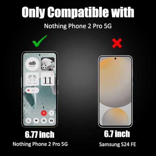 Image of AIBEX Military-Grade Tempered Glass Screen Protector for CMF Nothing Phone 2 Pro with Edge-to-Edge Full Screen Coverage | Scratch Resistant | Case Friendly | Easy Installation Kit