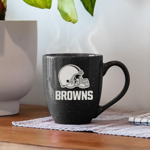 Image of Rico Industries NFL Football 16 oz Team Color Laser Engraved Speckled Ceramic Coffee Mug