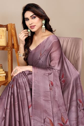 Image of MIRCHI FASHION Saree for Woman Chiffon Floral Printed | Lightweight All-Day Comfortable Women's Sari with Unstitched Blouse Piece (Available in 30 Colors)