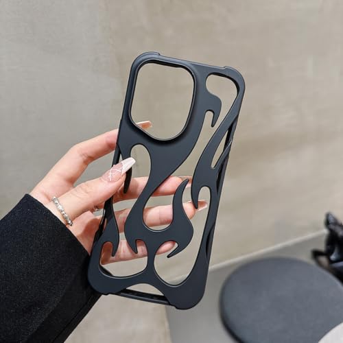 Coque iPhone 12 ProMax souple galvanisée anti-choc motif flamme
