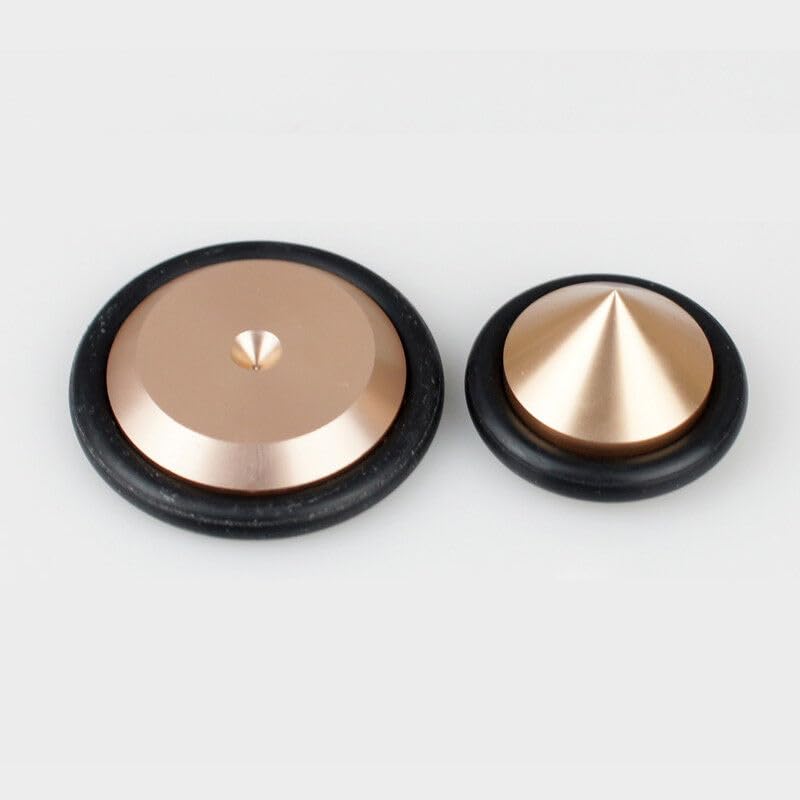 4X 23mm Aluminium Speaker Spike+Pad Base Amplifier Isolation Stand Feet #Copper