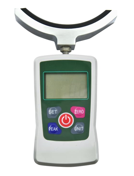Probador de fuerza muscular con estructura de sensor interno | Unidades N (Newton), kg (kilogramo), lb (libra) y oz (onza) para selección y conversión | Valor máximo de carga: 500 N / 50 kg / 110 lb miniatura 2