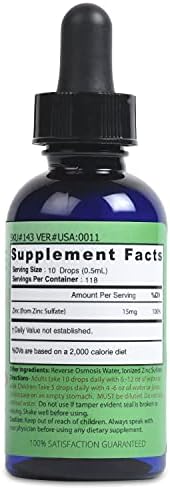 Good State | Liquid Ionic Zinc Ultra Concentrate | Dietary Supplement | Great for Immune System | 15mg is 10 Drops | 100 Servings