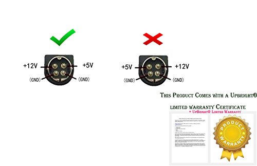 Upbright 4Pin 5V 12V 1.5-2A Ac/Dc Adapter Compatible With Netdisk Iocell 351Une Ndas Ndu 10-160 Ximeta Uea325D-0512 Nd 10 Lacie 300785 300721 500Gb 300871 301108U T9826Ll Acml-51 Cd Coming Data Cp1205 #TOP2