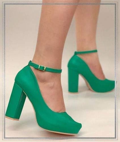 scarpin verde bandeira