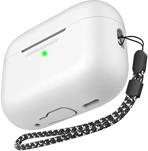 AhaStyle AirPods Pro 2 Case Cover (2022) Soft Silicone AirPods Pro 2nd Generation Case [Added Hand Strap] Full Body Shockproof Covers for Apple AirPods Pro 2 2022 Charging Case (Red)