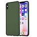 iPhone Xs Max Case,iPhone Xs Plus Case, Manleno Slim Fit Full Matte Skin Case Soft Flexible TPU Silicone Cover Case For iPhone Xs Max 6.5" (Dark Green)
