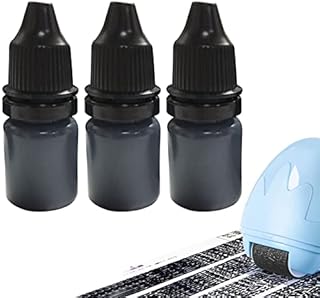 Yatoiasu 2 Pcs Id Stamp Roller Refill | Identity Theft Protection Roller Stamp Refill Ink 3pcs Refills - Ink Refill 3pcs Privacy Confidential And Address Blocker(Black)
