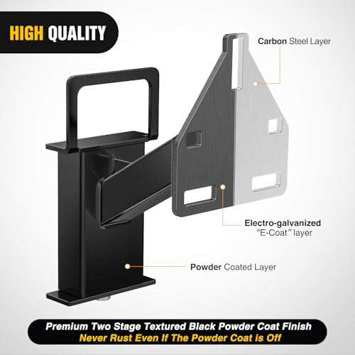 Image of Nilight Spare Tire Carrier Mount Stake Pocket Boat 3-Nuts Trailer Bracket Utility Trailer Accessories Fits 4 & 5 & 6 Lugs Trailer Wheels on 4 inch 4.5'' 4.75'' 5'' 5.5''and 6'' Bolt Patterns 150 Lbs