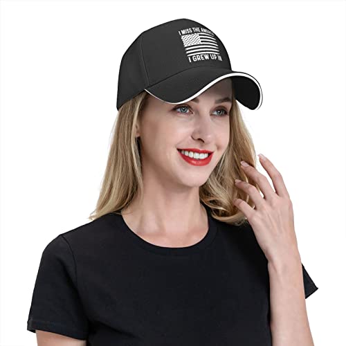 I Miss The America I Grew Up In Hat For Men Baseball Caps Cute Hat Black #TOP5