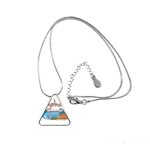 Collier opéra de Sydney cadeau pendentif triangle aquarelle Australie