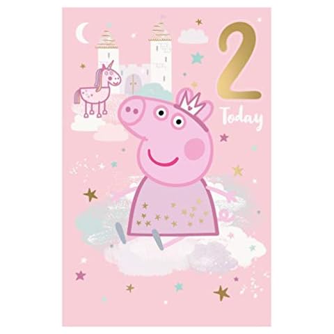 Official Peppa Pig Birthday Card for Age 2 Cover