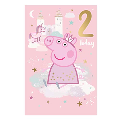 Danilo Promotions Ltd Official Peppa Pig Age 2 Birthday Card, Princess Peppa...