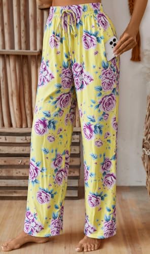 Image of X-Image Women Comfy Casual Pajama Pants with Pockets & Drawstring