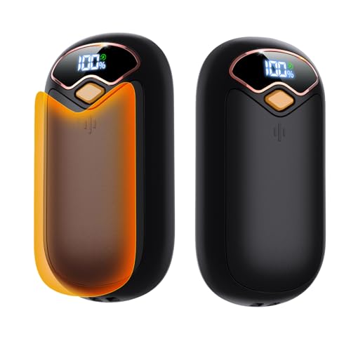Hand Warmers Rechargeable - Magnetic Electric Hand Warmers 2 Pack, LED Display, 4 Settings Fast Heating Reusable Portable Heater Handwarmers for Golf Hunting Camping Essentials, Gifts for Me