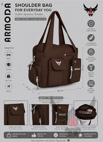 Image of ARMODA Double Pockets Glamour: Stylish Shoulder Bag for Ladies