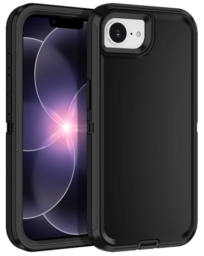 Coque iPhone 16e robuste noire protection 3 couches premium