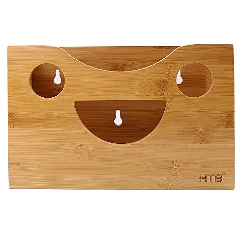 Bamboo Paper Towel Dispenser - Wall Mount or Countertop for Multifold Hand Napkins (C-Fold/Zfold/Tri fold),Paper Towel Holder for Bathroom, Kitchen, Home or Commercial Use