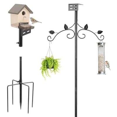MIXXIDEA 91 Inch Bird Feeder Pole Mount Kit, Bi...