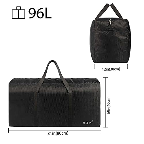 Weery Extra Large Duffle Bag,96L Lightweight Travel Bag, Foldable Waterproof Duffel Bag For Men Women,Black thumb #1