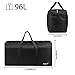 WEERY Large Travel Duffle Bag, 96L Extra Waterproof Holdall Lightweight Foldable Duffel Bag for Men Women, Black