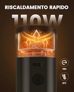 BESCOST Macchina Caffè Portatile 20 Bar, Auto-Riscaldamento 3 Min, Batteria 9600mAh USB-C, Compatibile con Capsule NS e Caffè Macinato,Libertà di Espresso Ovunque Campeggio Auto Camper Barca Ufficio