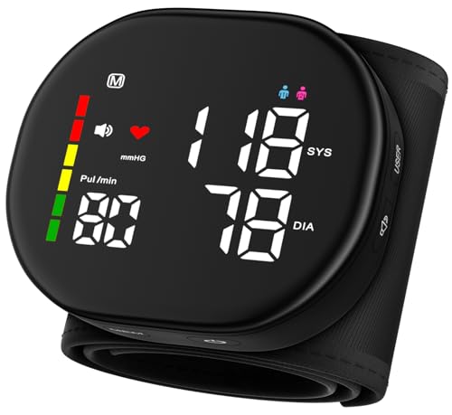 Image of Double love Wrist Blood Pressure Monitor for Home Use - Black