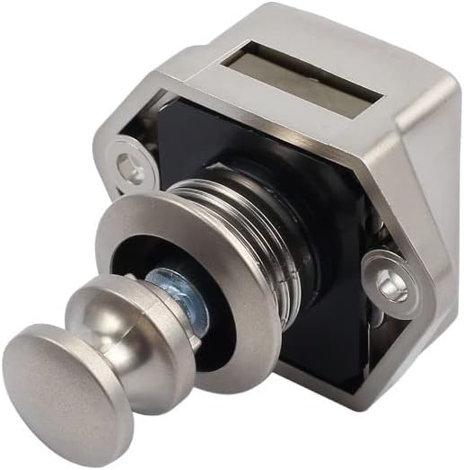 Push Button Lock Drawer Cupboard Door Catch Latch Knob Caravan Mini Top Camper Locks(E)