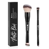 DUcare 2-in-1 Foundation Brush Concealer Brush Makeup Brushes Dual-ended Face Eyebrow Eyeshadow Brush for Liquid, Powder, Buffing, Blending, Contouring Foundation Make Up Brushes