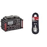 Tascam dr-60dmkii – grabadora estéreo pcm Lineal para DSLR + Stagg smc6 Cable para micrófono xlrf a xlrm, Negro, 6 m