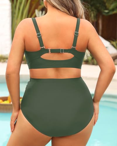 Image of Daci Women's Plus Size Bikini Sets - High Waisted Two-Piece Swimsuits with Tummy Control