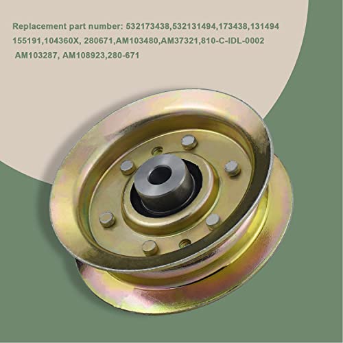 Ezypak 532131494 Idler Pulley - Compatible With Craftsman/Husqvarna 532173438 173438 131494 155191 104360X 280671- Fits Models: Ayp 42"-44" Decks (1) #TOP6