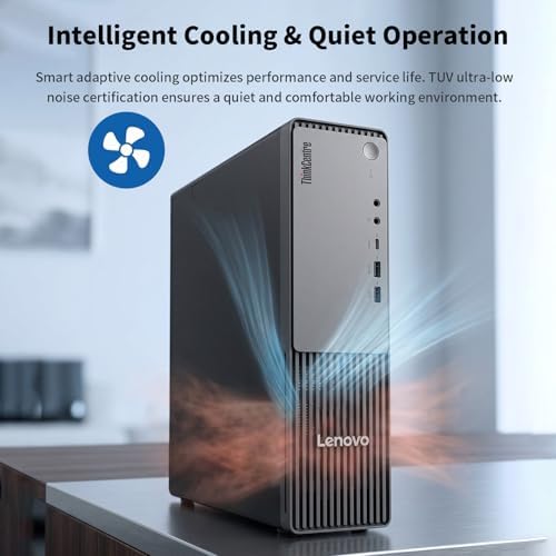 Lenovo ThinkCentre Neo 55s Business SFF Desktop, AMD Ryzen 5 220 up to 4.9 GHz, 16GB DDR5, 512GB SSD, Support 2-Monitor 4K, HDMI, DP, Wired KB & Mouse, Wi-Fi 6, Windows 11 Pro, External DVD Bundle — view 6
