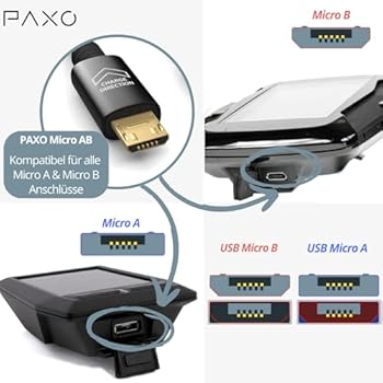 PAXO Câble USB C Vers Micro USB De 0,3m, Charge Les Appareils