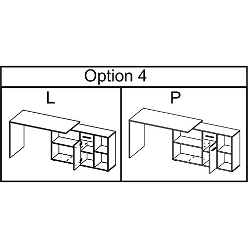 CARO-Möbel Eckschreibtisch DIEGO mit Regal | In Weiss und Sonoma Eiche | 120 x 75 x 122 cm - 4055641936276 CARO-Möbel Eckschreibtisch DIEGO mit Regal | In Weiss und Sonoma Eiche | 120 x 75 x 122 cm