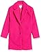 Amazon Brand - Daily Ritual Women's Teddy Bear Fleece Lapel Coat, Hot Pink, Large
