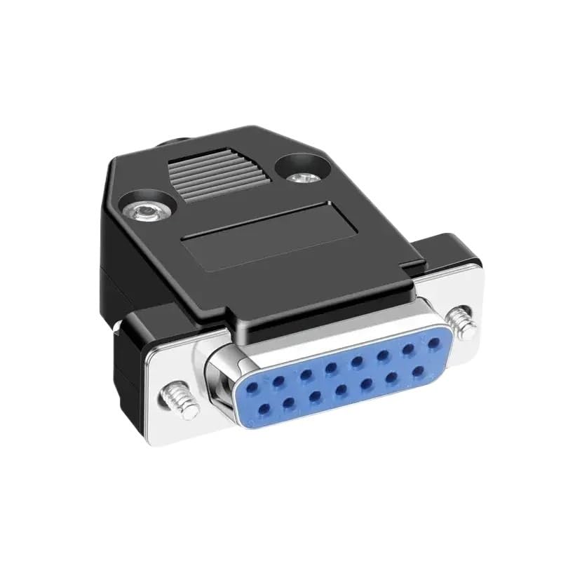 DB15 Welding Male Female Connector 2 Rows 15 Pin Soldering Plug Serial Port Connector DB 15Pin Butt Joint Plug Adapter(Solid Female-S)