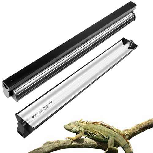 Homnebila T5 10.0 UVB Reptile Light Fixture, T5 UVA UVB Light Tube Lamp Blub 39W 34" for Bearded Dragon, Tortoise,Desert Lizards,Leopard Gecko,Reptile & Amphibian Lamp by Homnebila - Used condition - US$45.23