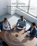 Anker PowerConf Speakerphone, Zoom Certified Conference Speaker with 6 Mics, 360° Enhanced Voice Pickup, 24H Call Time, Bluetooth 5.3, USB C, Compatible with Leading Platforms for Personal Workspaces