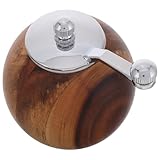 UPKOCH Handkurbel Gewürzmühle Mini Holz Pfeffermühle Salz Pfeffergrinder Tragbar für Camping Bbq Effiziente Manuelle Mühle Langlebiges Schleifgerät für Küche und Outdoor