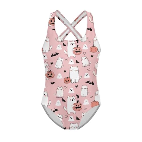 Image of Girls One Piece Swimsuits Quick Dry Beach Bathing Suit Crossback Swimwear 5-14 Years