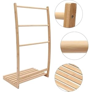 3tiertowelrackquiltrackstandbamboostandingtowelrackfreestandingbeachtowelholderrackstanddryingrackwithbottomstorageshelfforlivingroombedroom Urban Country Home Decor 3 tier towel rack quilt rack stand bamboo standing towel rack free standing beach towel holder rack stand drying rack with bottom storage shelf for living room bedroom urban country home decor