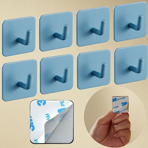 DEKAZIA® Kleiderhaken für Kinder | Blaue Garderobenhaken, Kindergarderobe, Wandhaken, Kleiderhaken Kinderzimmer, Klebehaken für Garderobe