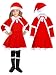 Geyoga Christmas Girls Costumes Santa Outfits Include Red Dress Hat Accessories for Kids Cosplay(Fresh Style,6-8 Years)