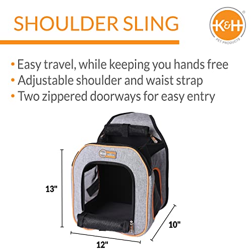 K&H Pet Products Should Sling Pet Carrier Gray (12" X 10" X 13") #TOP1