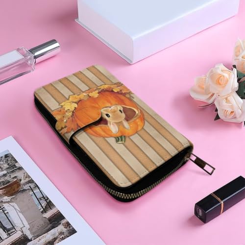 Image of COEQINE Ladies Wallets Pink Leopard Heart Black Printed Leather Phone Long Clutch Purses Check Coin Change Holder