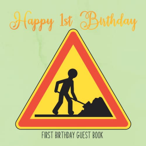 『Happy 1st Birthday First Birthday Guest Book Baby Bday Sign in Book