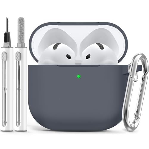 Image of Ljusmicker for AirPods 4 Case 2024 with Cleaner Kit,Dark Grey