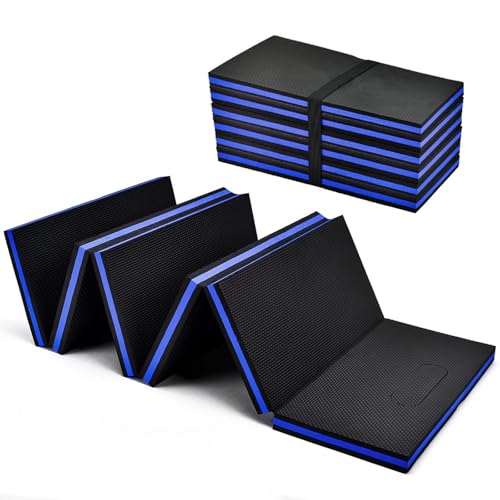 Image of Extra Large Folding Mechanic Mat for Under Car Work, Thick Knee Pad(Blue)